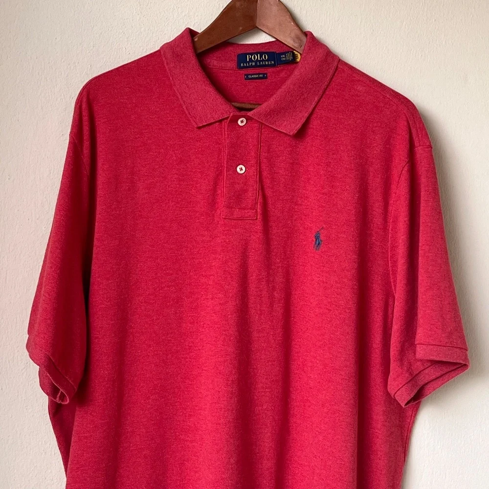Polo Ralph Lauren Polo Shirt Mens 2XL Pony Classic Fit Casual XXLColor Hot Pink